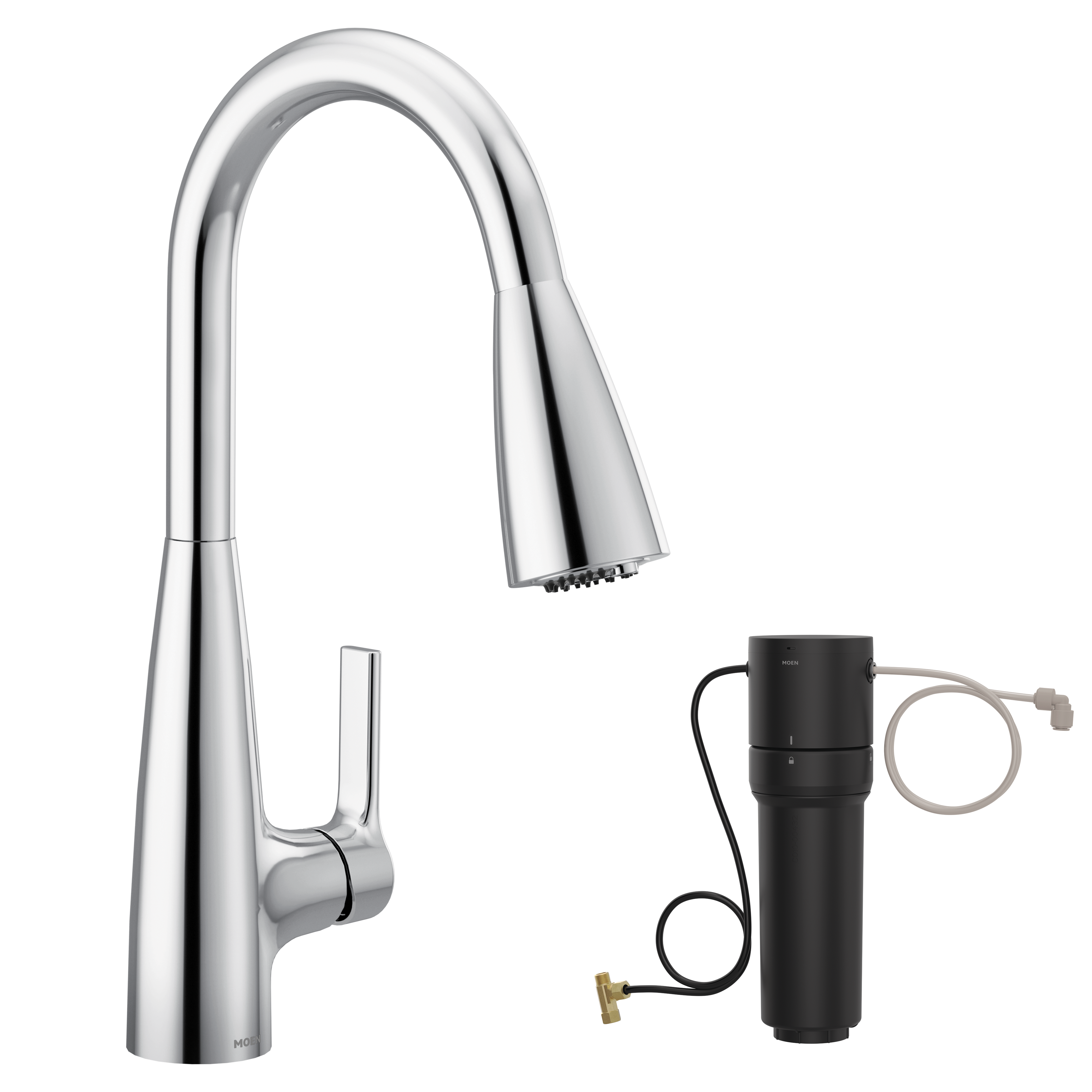 Moen® Haelyn 3-in-1 Kitchen Faucet + Water Filter Bundle
